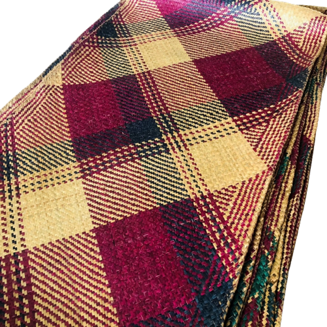 Tikar Anyaman Purun Tradisional Motif Warna 1